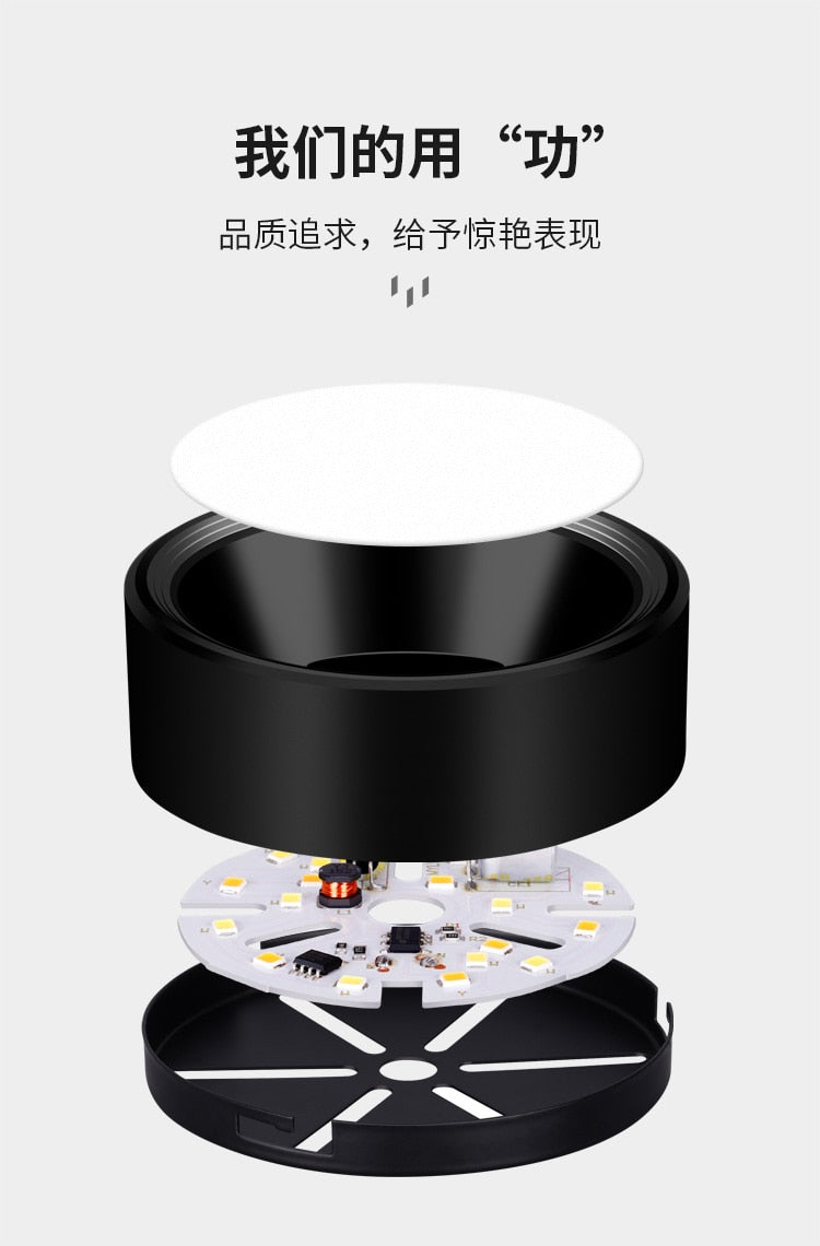 FLKL Surface Mounted Modern LED Downlight LED Spotlight 220V 110V 5/7/12/15/18W Downlight Ceiling Spotlight Fixture for Home