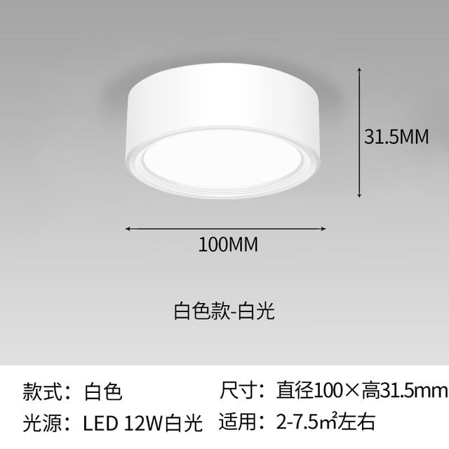 FLKL Surface Mounted Modern LED Downlight LED Spotlight 220V 110V 5/7/12/15/18W Downlight Ceiling Spotlight Fixture for Home