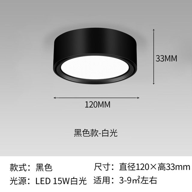 FLKL Surface Mounted Modern LED Downlight LED Spotlight 220V 110V 5/7/12/15/18W Downlight Ceiling Spotlight Fixture for Home