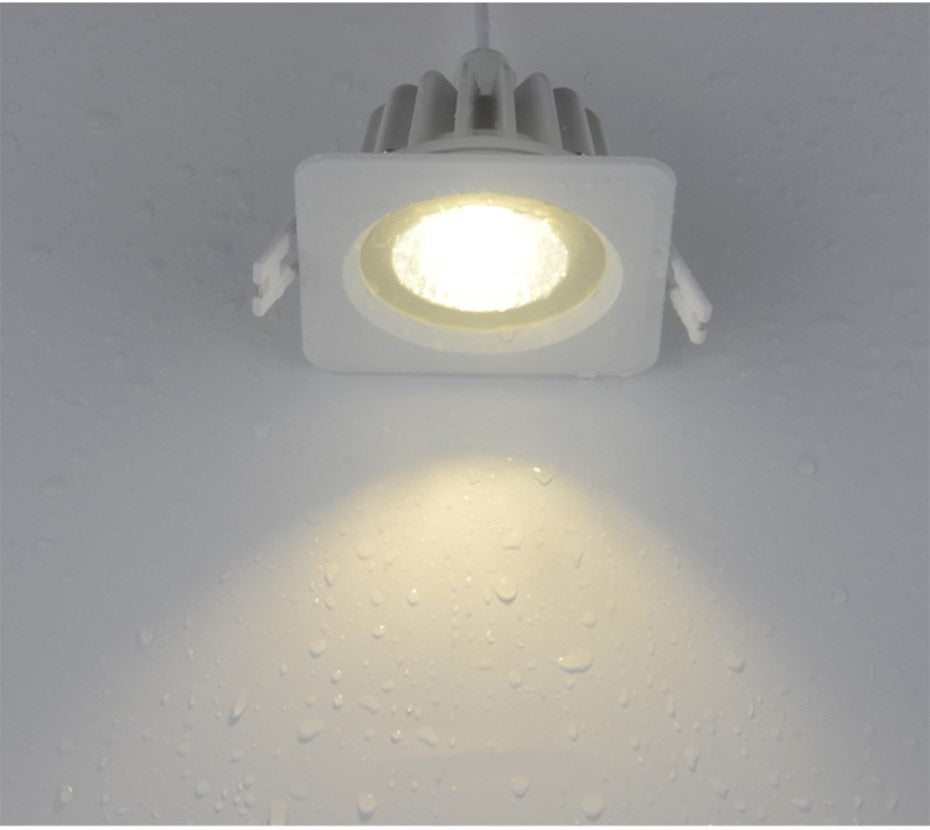IP65 Waterproof Fire-proof LED Downlight 5W 7W 12W 15W Square Recessed Down light Outdoor Leds Ceiling Lamp For Bathroom Bulb