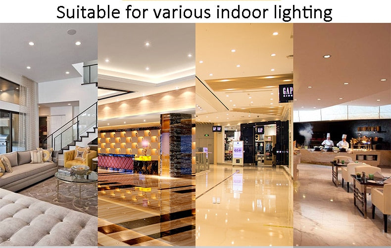 LED Downlight 220V Embedded Background Wall Home 8 PCS Anti-glare Anti-fog 4 6 Inch Ceiling Spots Indoor Lighting 5W 7W 12W 18W