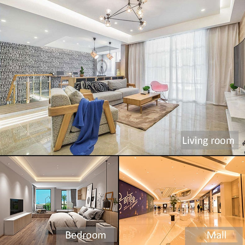 LED Downlight 220V Embedded Background Wall Home 8 PCS Anti-glare Anti-fog 4 6 Inch Ceiling Spots Indoor Lighting 5W 7W 12W 18W