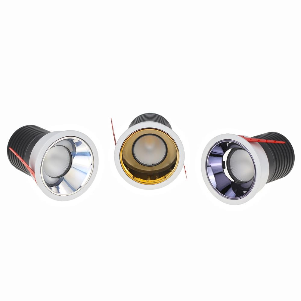 Dimmable 0-10V 12W LED COB Ceiling Lamp AC85-265V Aluminum Recessed Downlights Round Led Spot Light