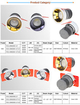 Dimmable 0-10V 12W LED COB Ceiling Lamp AC85-265V Aluminum Recessed Downlights Round Led Spot Light