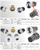 Dimmable 0-10V 12W LED COB Ceiling Lamp AC85-265V Aluminum Recessed Downlights Round Led Spot Light