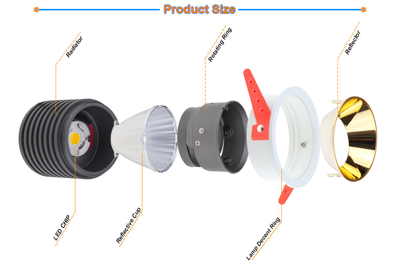 Dimmable 0-10V 12W LED COB Ceiling Lamp AC85-265V Aluminum Recessed Downlights Round Led Spot Light
