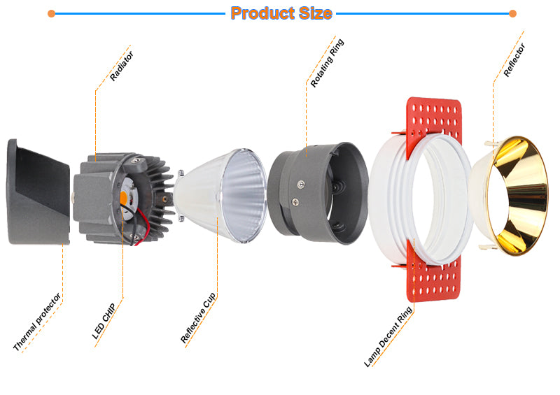 Dimmable 0-10V 12W LED COB Ceiling Lamp AC85-265V Aluminum Recessed Downlights Round Led Spot Light
