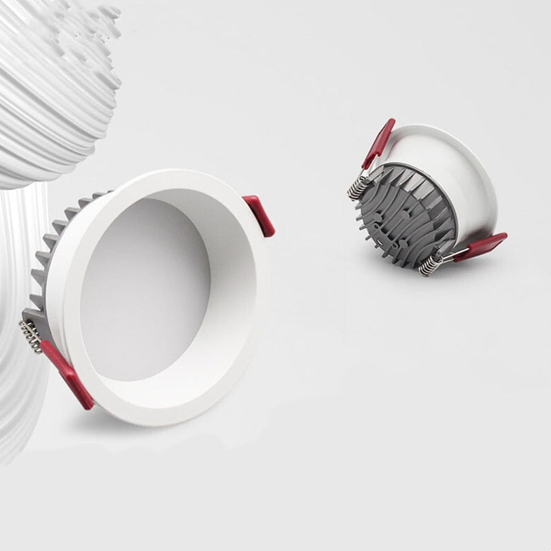 Dimmable Recessed Anti Glare LED Downlights 7W/9W/12W/15W LED Ceiling Spot Lights AC85~265V Background Lamps Indoor Lighting