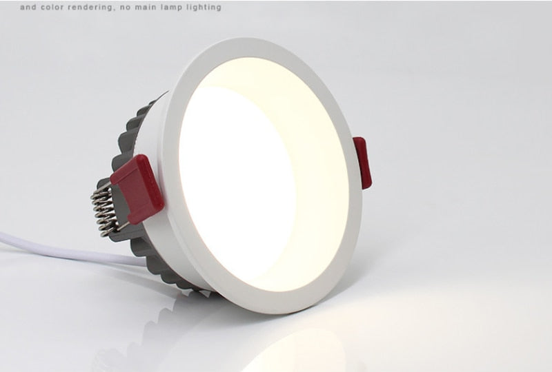 Dimmable Recessed Anti Glare LED Downlights 7W/9W/12W/15W LED Ceiling Spot Lights AC85~265V Background Lamps Indoor Lighting