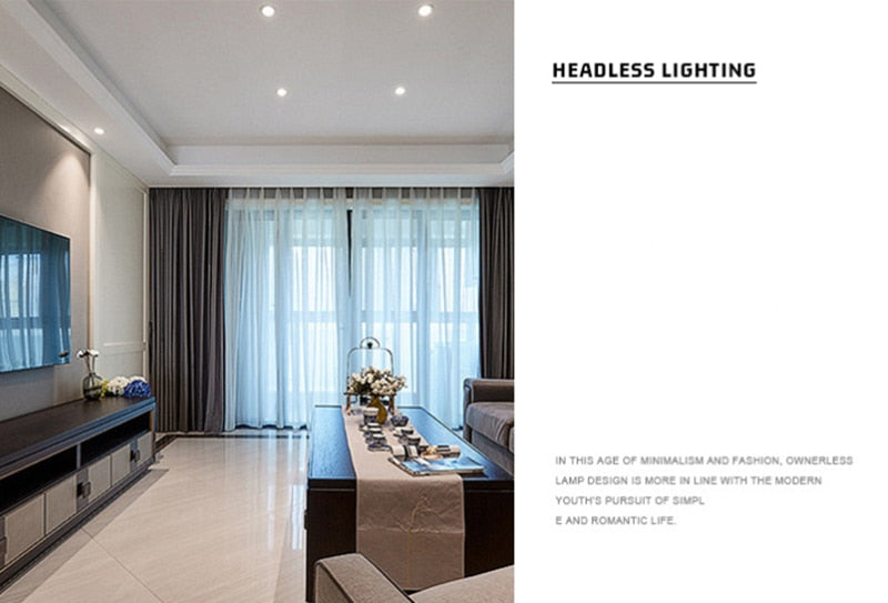 Dimmable Recessed Anti Glare LED Downlights 7W/9W/12W/15W LED Ceiling Spot Lights AC85~265V Background Lamps Indoor Lighting