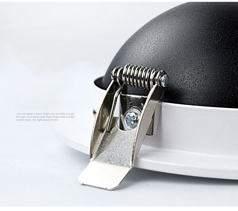 Dimmable recessed LED Downlights Angle Adjustable COB Ceiling Lamp Spot Lights 7w 9w 12w 15w 18w Rotating LED downlight AC85-265V