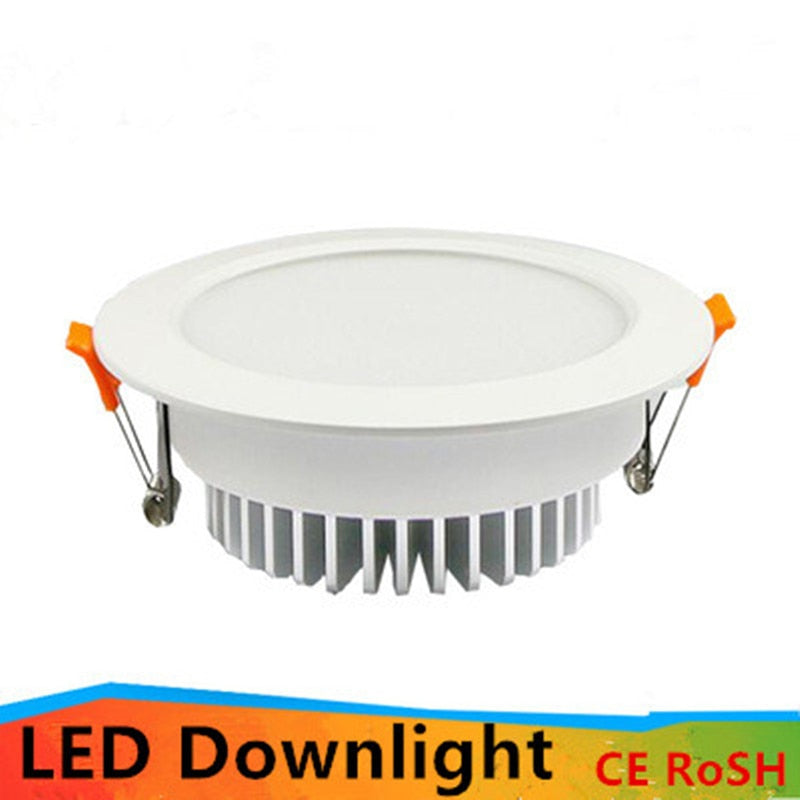 NEW 5W 9W 12W 10pcs Dimmable Led downlight light Ceiling Spot Light 85-265V ceiling recessed Lights Indoor Lighting + LED driver