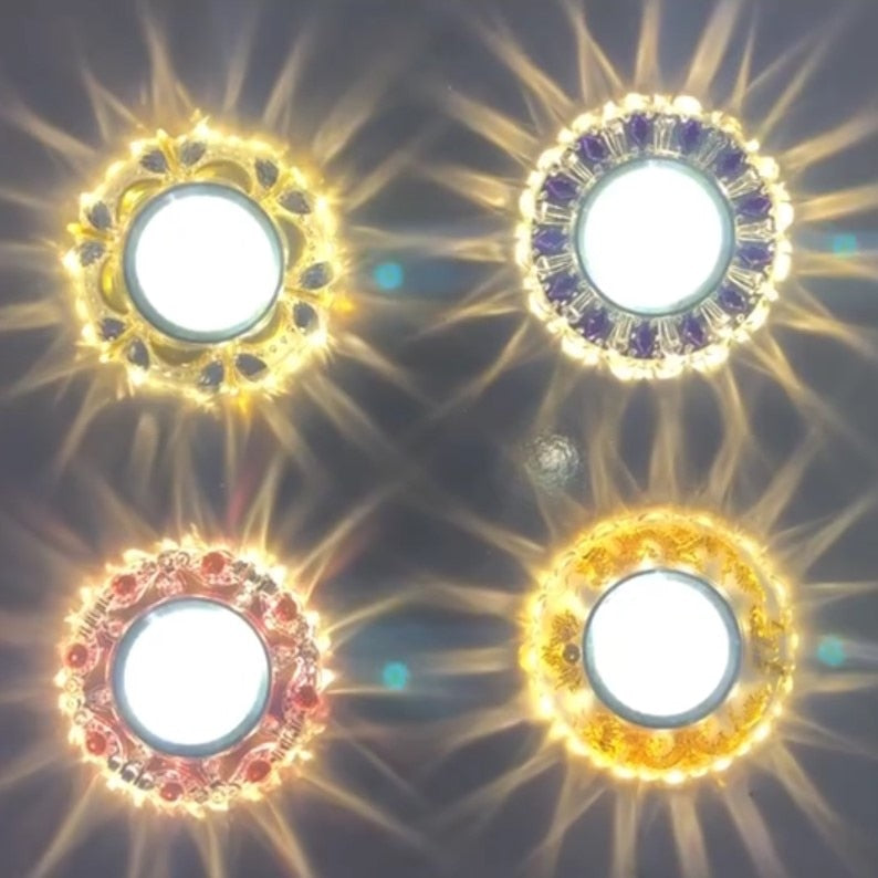 Colorful LED Downlight Panel Light RGB 3W 110V 220V Recessed Lamp Fixture For Halogen Lamp Decoration Downlight Spot light