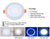 Double Color LED Panel Light 6W 9W 16W 24W Round Square Panel LED Ceiling Lamp AC110V 220V Indoor Recessed Downlight
