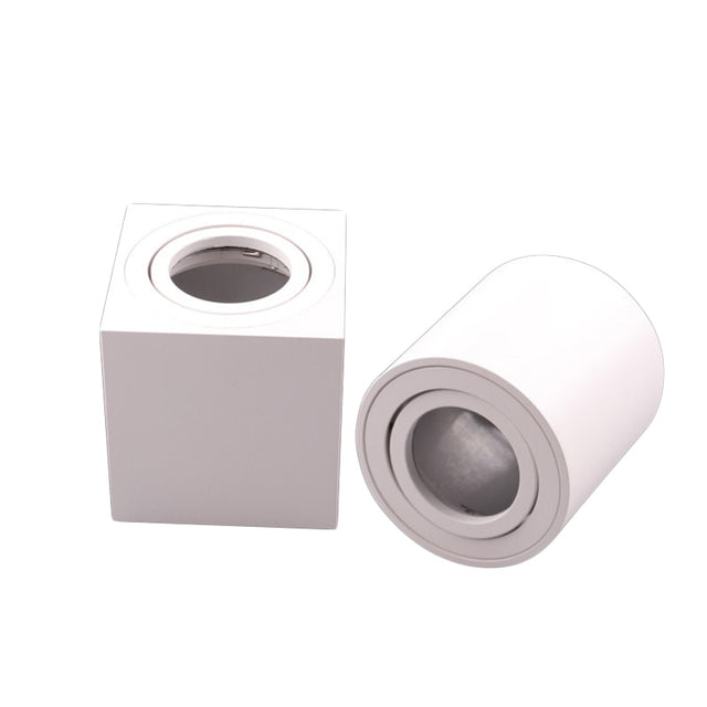 Modern Square/Round Surface Mounted Downlight Replaceable GU10 G5.3 MR16 Spotlight Lamp Holder For Indoor Kitchen illumination