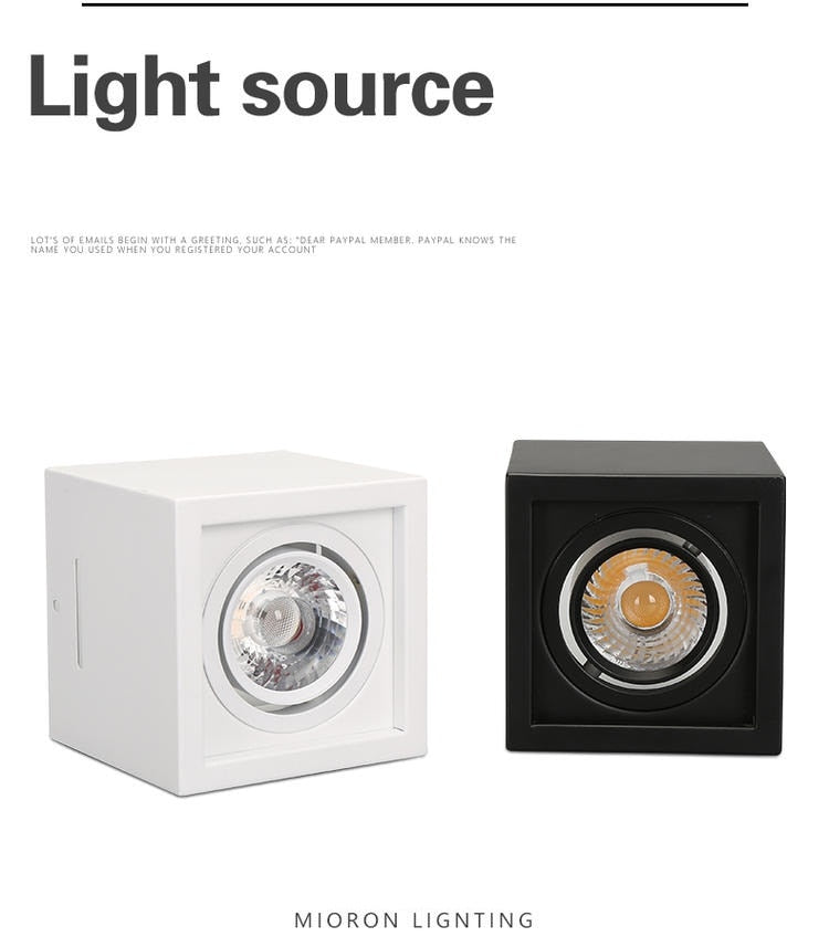 High quality Surface Mounted adjustment LED COB Dimmable Downlights Ceiling AC90-260V 10W 20W LED Ceiling Lamp Spot