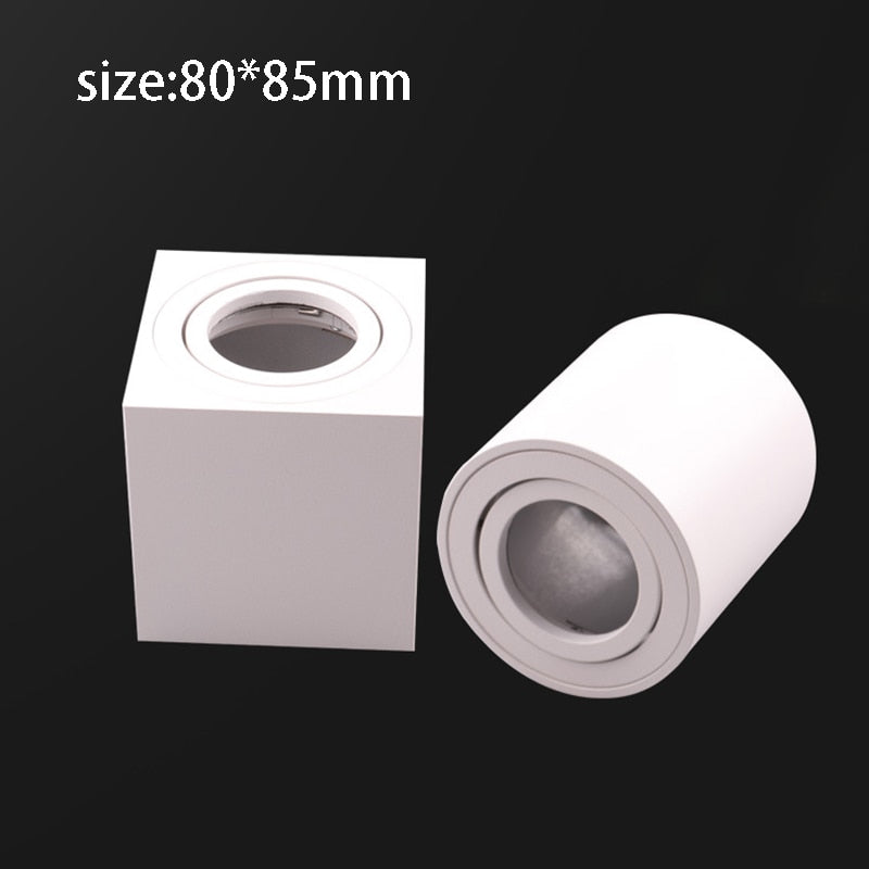 Modern Square/Round Surface Mounted Downlight Replaceable GU10 G5.3 MR16 Spotlight Lamp Holder For Indoor Kitchen illumination