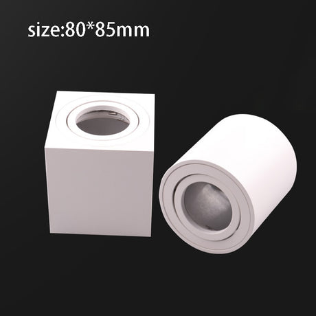 Modern Square/Round Surface Mounted Downlight Replaceable GU10 G5.3 MR16 Spotlight Lamp Holder For Indoor Kitchen illumination