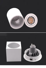 Modern Square/Round Surface Mounted Downlight Replaceable GU10 G5.3 MR16 Spotlight Lamp Holder For Indoor Kitchen illumination