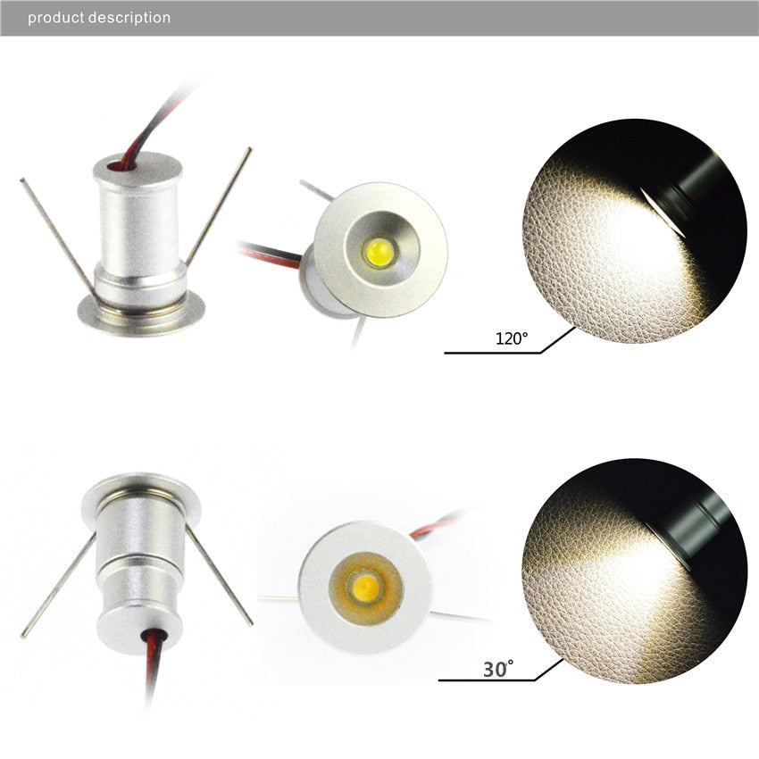 9pcs waterproof mini led light 1w outside decking lights 15mm led downlight party decoration 3-3.4V/300mA 12v 30D/120D degree