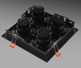 Dimmable super bright 4 heads recessed square LED Downlights COB 40W LED Spot lights LED decoration Ceiling Lamp AC85-265v