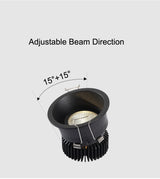 LED Downlight 10W Round Recess Lamp Home Indoor led Spot Lighting for Living Room Bedroom Lights Foyer 110V 220V Aluminum Embed