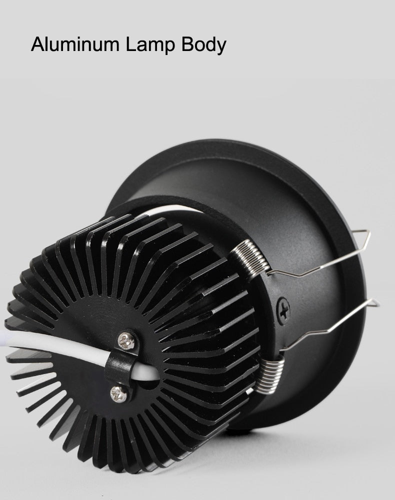 LED Downlight 10W Round Recess Lamp Home Indoor led Spot Lighting for Living Room Bedroom Lights Foyer 110V 220V Aluminum Embed