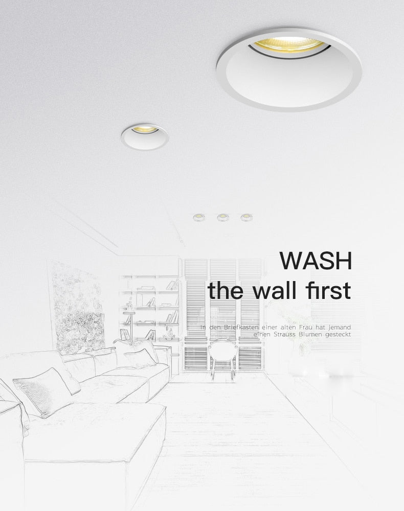 LED Downlight 10W Round Recess Lamp Home Indoor led Spot Lighting for Living Room Bedroom Lights Foyer 110V 220V Aluminum Embed