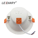 LEDIARY Intelligent Radar Sensor Spot LED Downlights 6W 12W 110-240V 75mm 135mm Cut Hole SMD Round Recessed Ceiling Fixtures