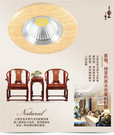 Nordic Wood Color Downlight 3W 5W 7W 110V 220V Adjustable Angle Led Spotlight Living Room Dining Room Recessed Lamp Hole 6-9Cm