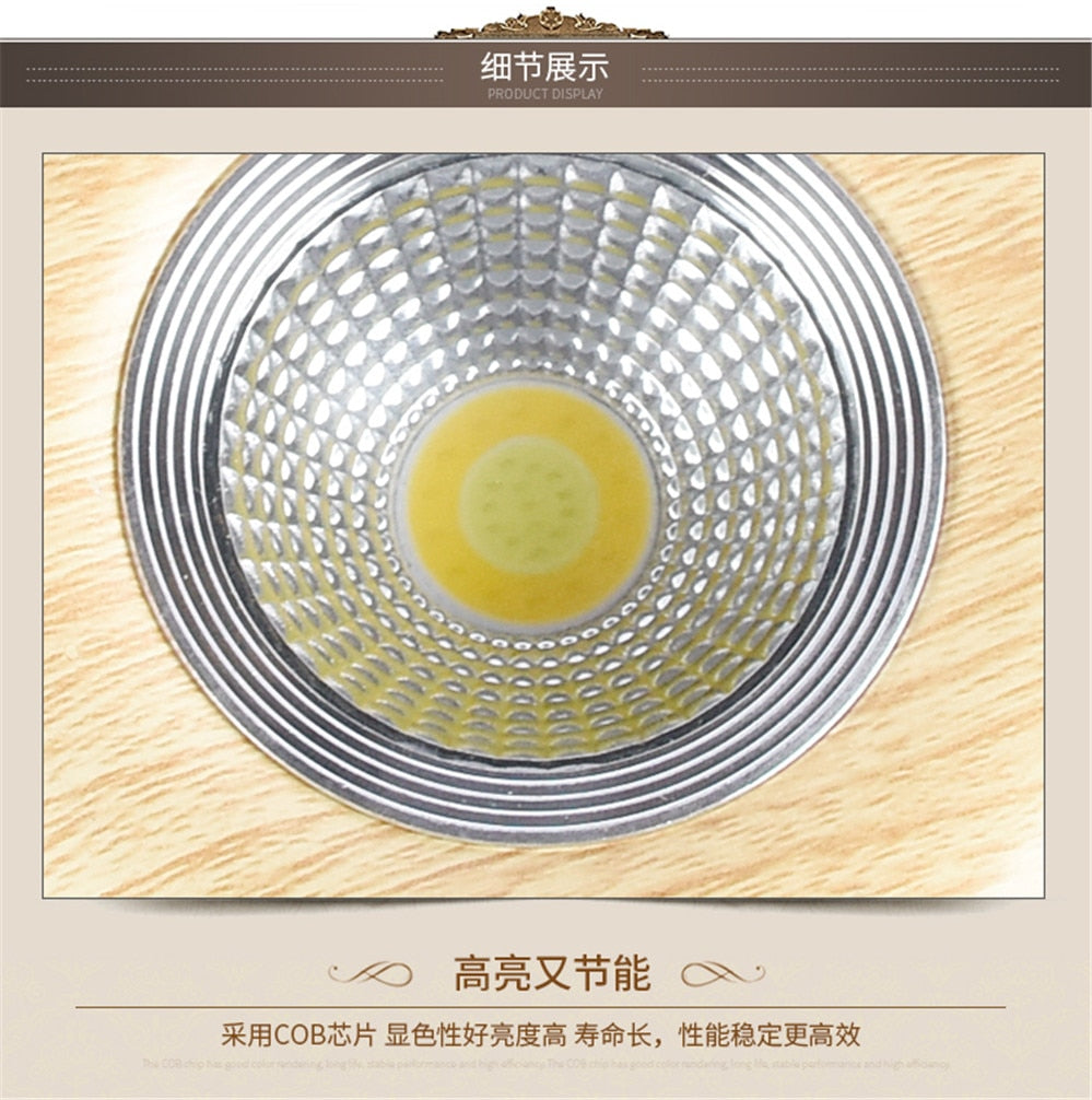 Nordic Wood Color Downlight 3W 5W 7W 110V 220V Adjustable Angle Led Spotlight Living Room Dining Room Recessed Lamp Hole 6-9Cm