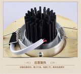 Nordic Wood Color Downlight 3W 5W 7W 110V 220V Adjustable Angle Led Spotlight Living Room Dining Room Recessed Lamp Hole 6-9Cm