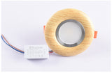 Nordic Wood Color Downlight 3W 5W 7W 110V 220V Adjustable Angle Led Spotlight Living Room Dining Room Recessed Lamp Hole 6-9Cm