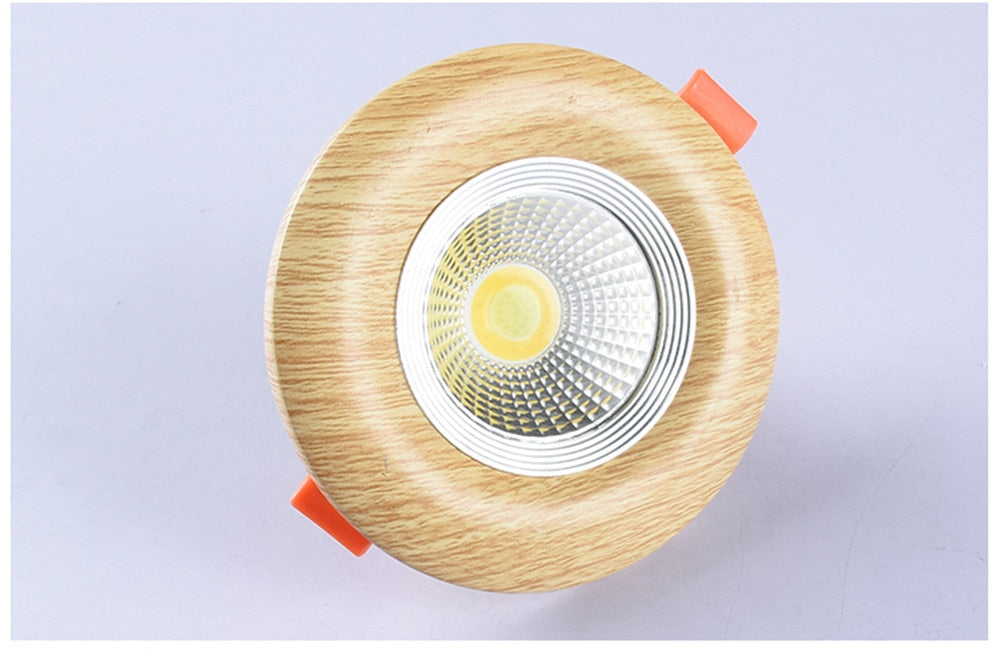 Nordic Wood Color Downlight 3W 5W 7W 110V 220V Adjustable Angle Led Spotlight Living Room Dining Room Recessed Lamp Hole 6-9Cm
