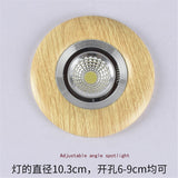 Nordic Wood Color Downlight 3W 5W 7W 110V 220V Adjustable Angle Led Spotlight Living Room Dining Room Recessed Lamp Hole 6-9Cm