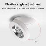 LED Downlight 2 Colors Foldable Surface Mounted LED Downlight Recessed Ceiling Light COB Spot Light