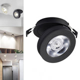 LED Downlight 2 Colors Foldable Surface Mounted LED Downlight Recessed Ceiling Light COB Spot Light