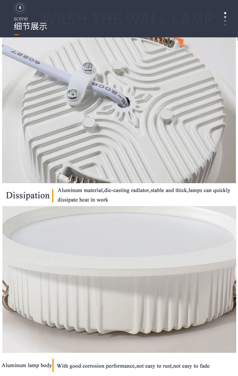 Led Downlight 5pcs/Lot 3W 5W 7W 9W 12W 15W 18W 24W LED Ceiling Lamp AC 220V Living Room Light Home Indoor Lighting