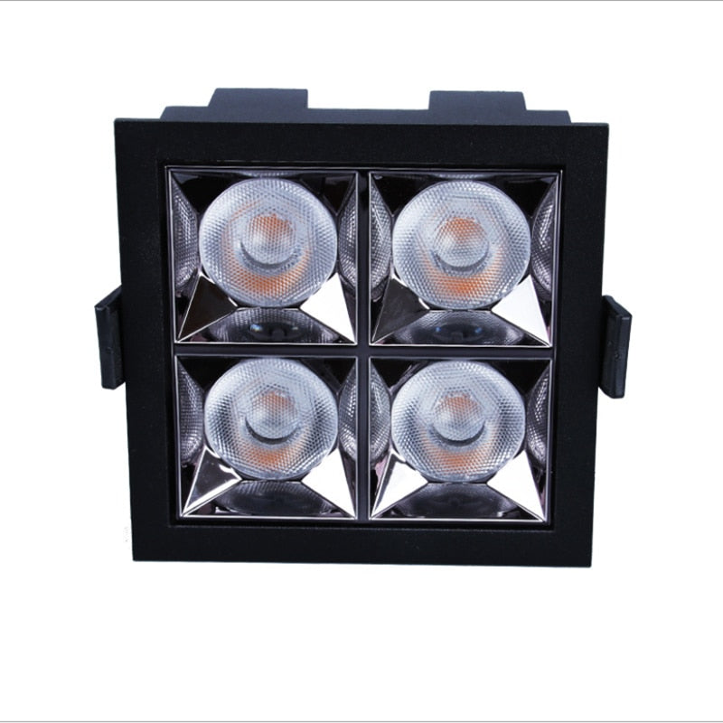 Led Grid Ceiling Spot Embedded Recessed Downlight Line Lights 4W 12W 16W 20W 36W 40W COB Rectangular Lamp Without Main Lights