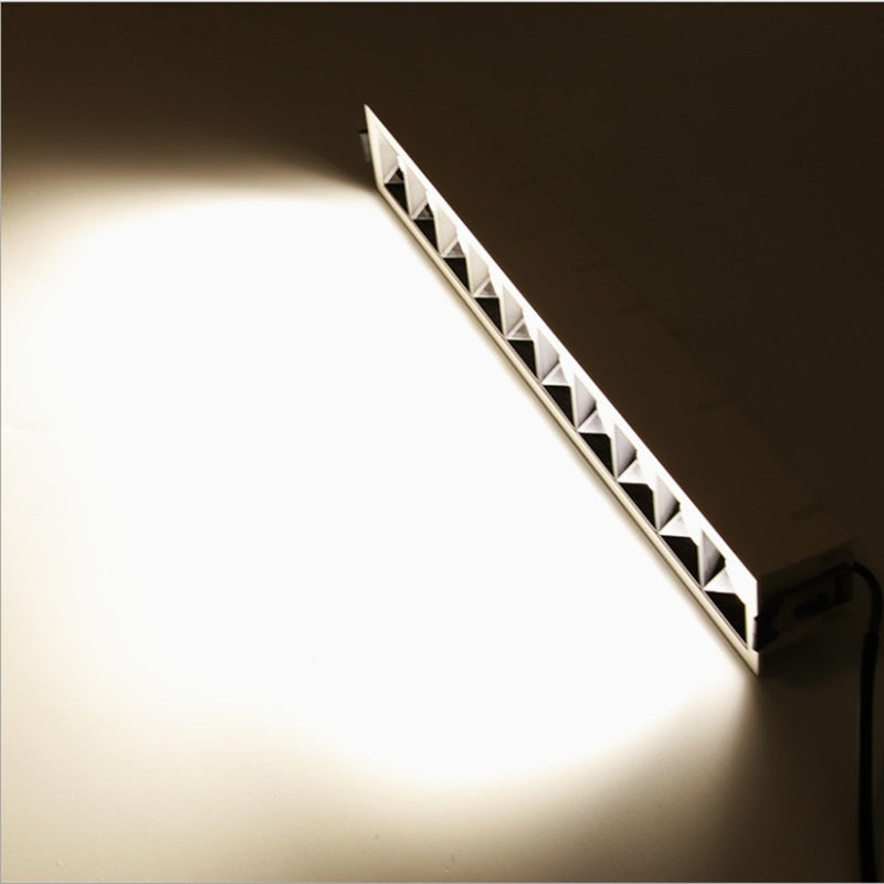 Led Grid Ceiling Spot Embedded Recessed Downlight Line Lights 4W 12W 16W 20W 36W 40W COB Rectangular Lamp Without Main Lights