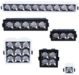 Led Grid Ceiling Spot Embedded Recessed Downlight Line Lights 4W 12W 16W 20W 36W 40W COB Rectangular Lamp Without Main Lights