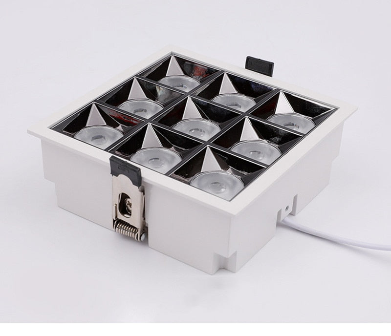 Led Grid Ceiling Spot Embedded Recessed Downlight Line Lights 4W 12W 16W 20W 36W 40W COB Rectangular Lamp Without Main Lights