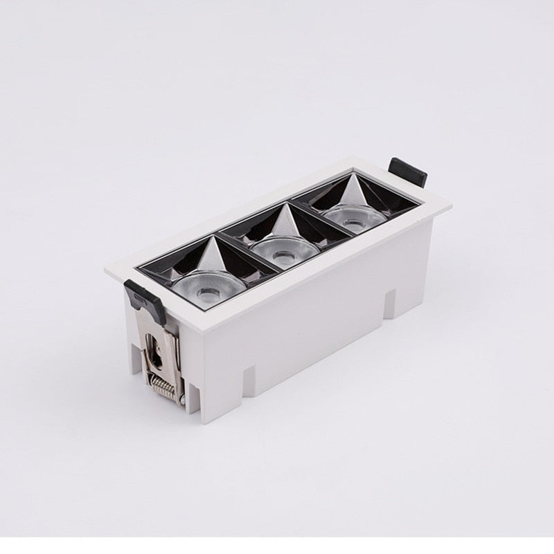 Led Grid Ceiling Spot Embedded Recessed Downlight Line Lights 4W 12W 16W 20W 36W 40W COB Rectangular Lamp Without Main Lights