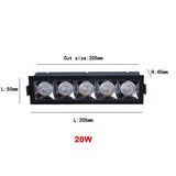 Led Grid Ceiling Spot Embedded Recessed Downlight Line Lights 4W 12W 16W 20W 36W 40W COB Rectangular Lamp Without Main Lights