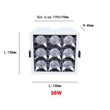 Led Grid Ceiling Spot Embedded Recessed Downlight Line Lights 4W 12W 16W 20W 36W 40W COB Rectangular Lamp Without Main Lights