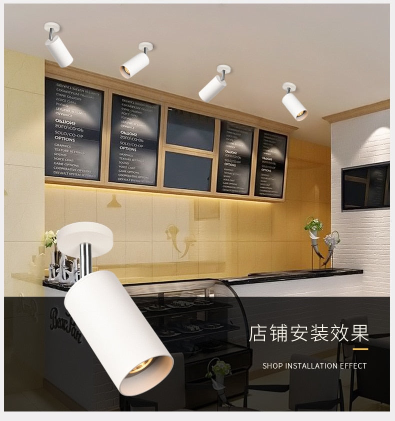 LED Downlight Dimmable 7W 10W 12W 10 PCS COB surface mounted Spot lights Led Ceiling Spot Light AC85-265V For Clothing Shop