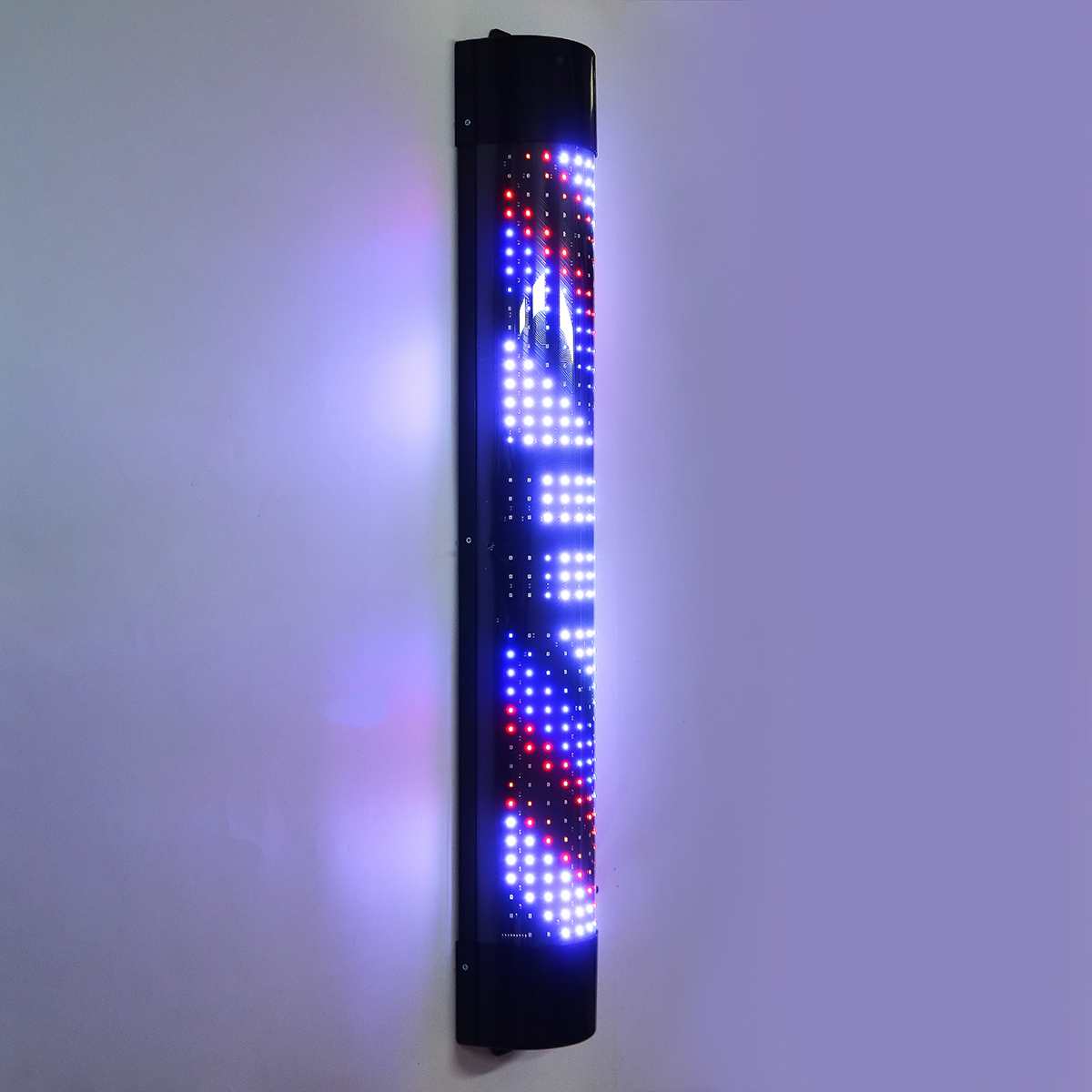 LED downlight 100CM Barber Shop Pole Rotating Lighting Red White Blue Stripe Rotating Light Stripes Sign Hair Wall Hanging LED Downlights