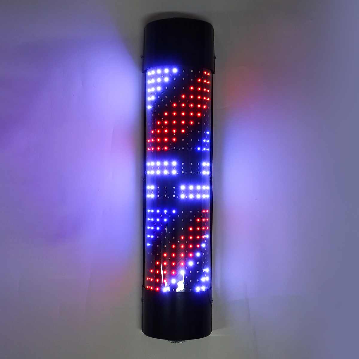 LED downlight 100CM Barber Shop Pole Rotating Lighting Red White Blue Stripe Rotating Light Stripes Sign Hair Wall Hanging LED Downlights