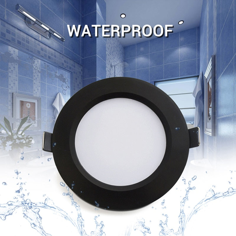 LED Downlight Waterproof Black Shell IP65 5W 7W 9W 12W 15W 18W 10 pcs Cold Warm Natural White Spot Lamp 220V 230V Indoor Lighting