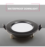 LED Downlight Waterproof Black Shell IP65 5W 7W 9W 12W 15W 18W 10 pcs Cold Warm Natural White Spot Lamp 220V 230V Indoor Lighting
